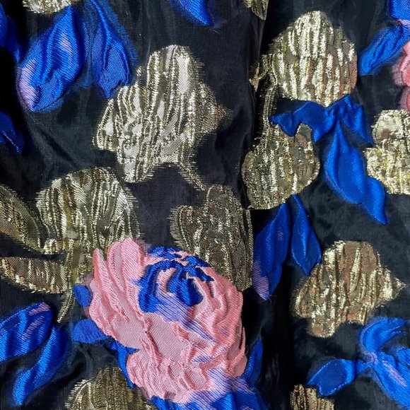 Mark + James Badgley Mischka Metallic Floral Jacquard Fit & Flare Dress - Picture 6 of 15